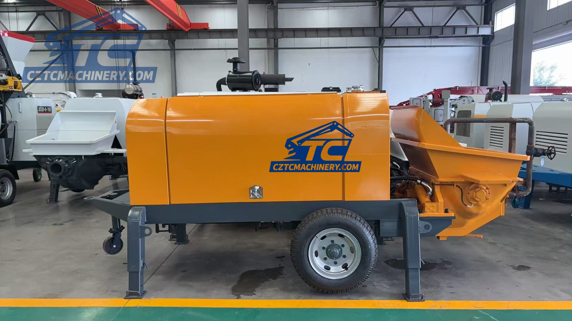HBT40 Diesel Concrete Trailer Pump | 40m³/h Stationary Concrete Pump